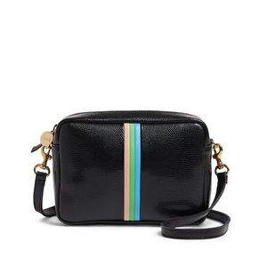 Clare V. Midi Sac Black lizard embossed leather